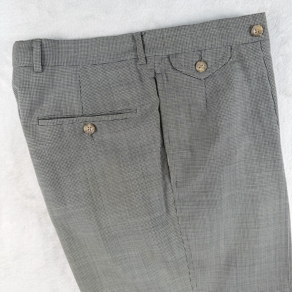 Vtg Corbin Houndstooth Dress Pants Natural Shoulder Trousers Men 32x28 Union USA